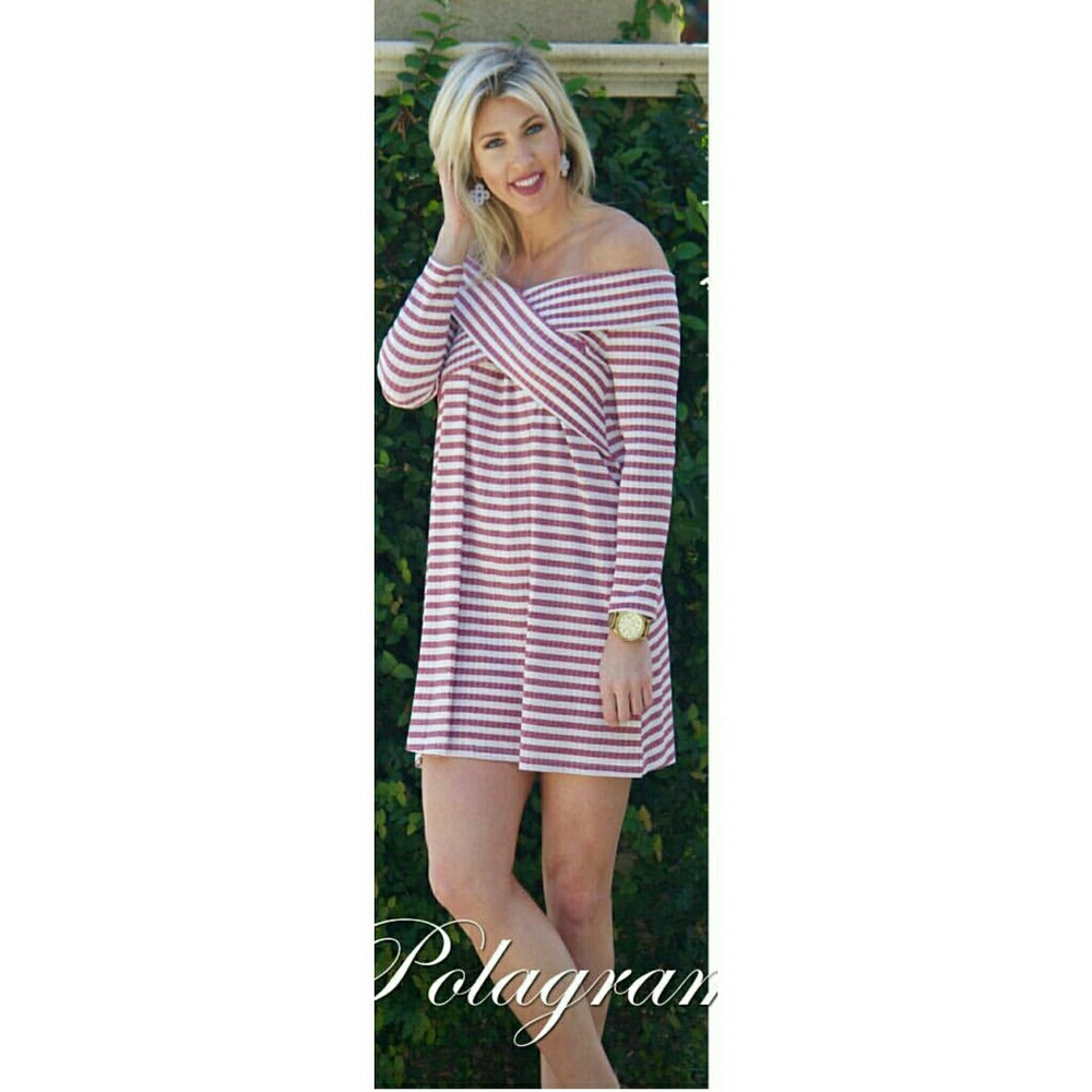 🌸Polagram Off Shoulder Small Petite Stretch Dress
